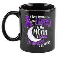 Love Someone With Lupus To The Moon And Back 11oz C Handle Ceramic Mug