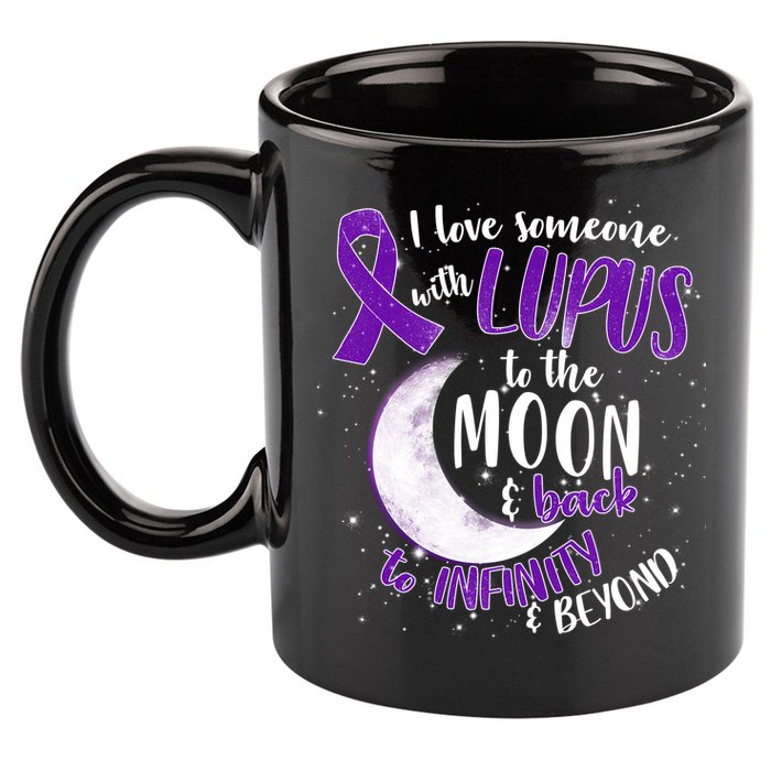 Love Someone With Lupus To The Moon And Back 11oz C Handle Ceramic Mug