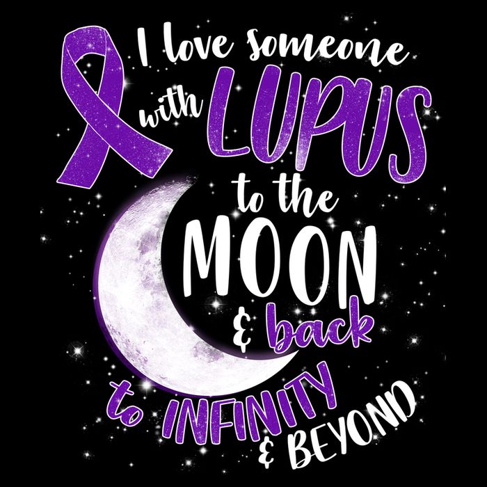 Love Someone With Lupus To The Moon And Back 16 in Basic Backpack