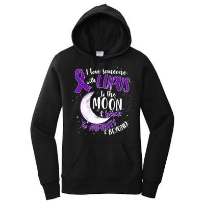 Love Someone With Lupus To The Moon And Back Women's Pullover Hoodie