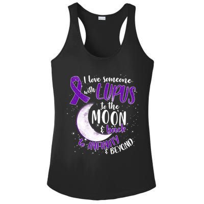 Love Someone With Lupus To The Moon And Back Ladies PosiCharge Competitor Racerback Tank