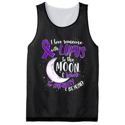 Love Someone With Lupus To The Moon And Back Mesh Reversible Basketball Jersey Tank
