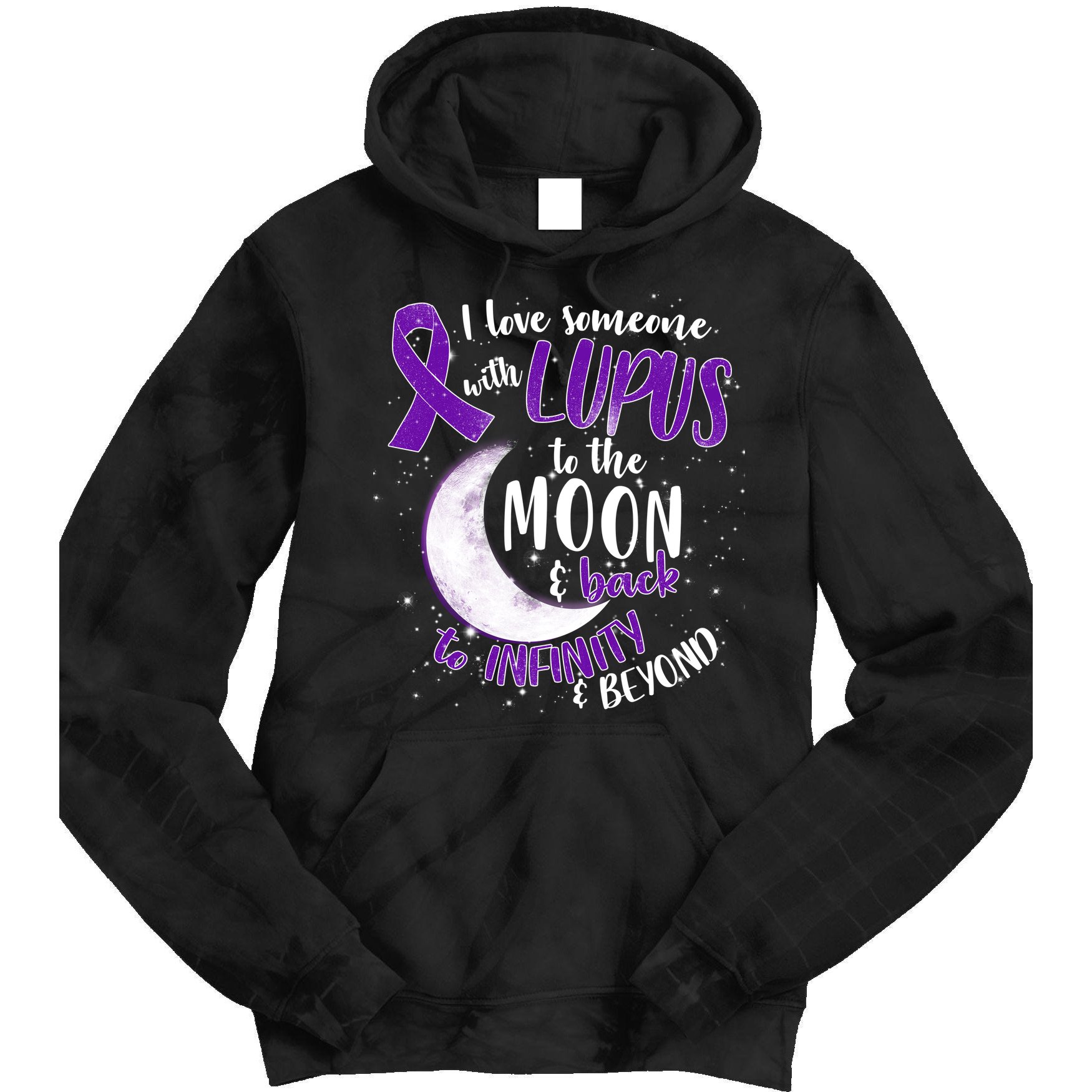 Love Someone With Lupus To The Moon And Back Tie Dye Hoodie
