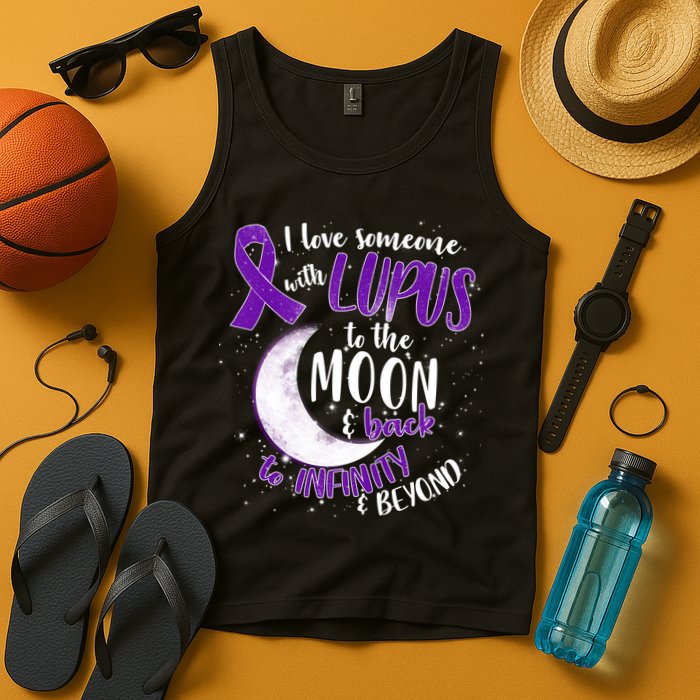 Love Someone With Lupus To The Moon And Back Tank Top