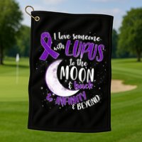 Love Someone With Lupus To The Moon And Back Golf Towel