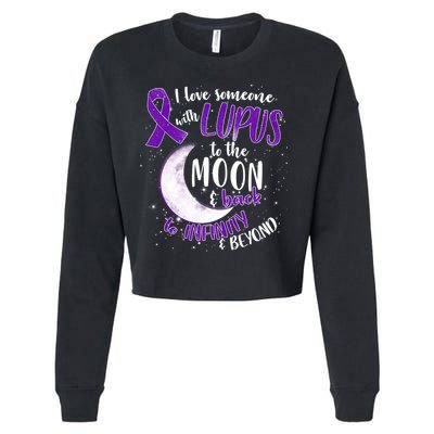 Love Someone With Lupus To The Moon And Back Cropped Pullover Crew