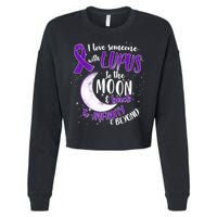 Love Someone With Lupus To The Moon And Back Cropped Pullover Crew
