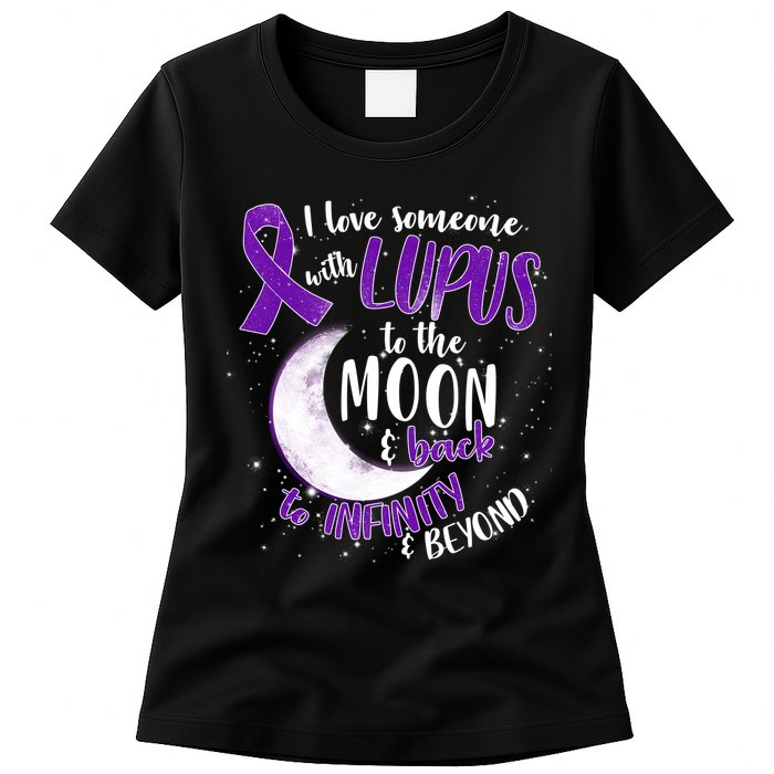 Love Someone With Lupus To The Moon And Back Womens T-Shirt