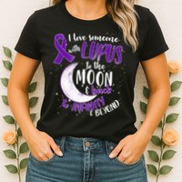Love Someone With Lupus To The Moon And Back Womens T-Shirt