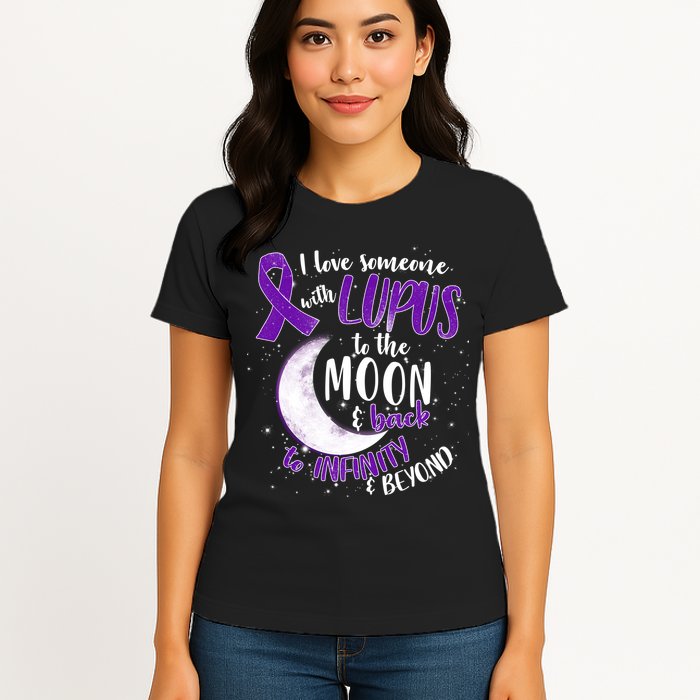 Love Someone With Lupus To The Moon And Back Womens T-Shirt