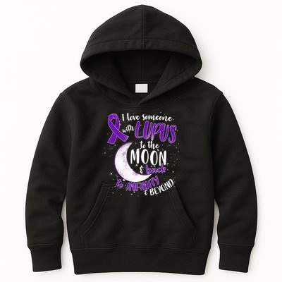 Love Someone With Lupus To The Moon And Back Kids Hoodie