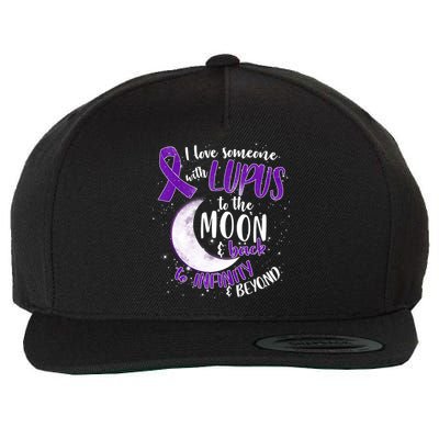 Love Someone With Lupus To The Moon And Back Wool Snapback Cap
