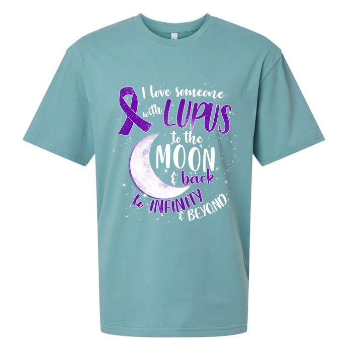 Love Someone With Lupus To The Moon And Back Sueded Cloud Jersey T-Shirt