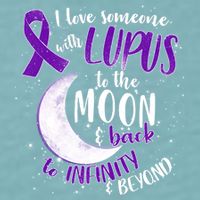 Love Someone With Lupus To The Moon And Back Sueded Cloud Jersey T-Shirt