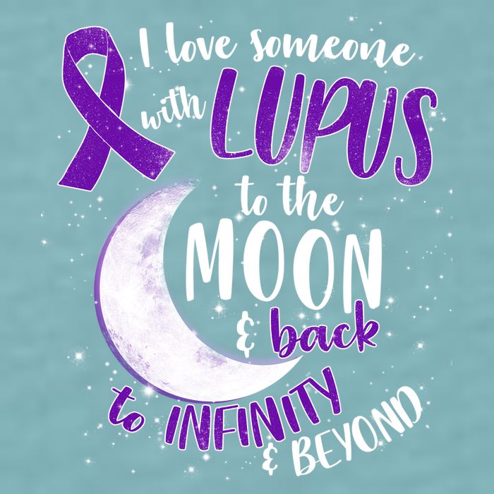 Love Someone With Lupus To The Moon And Back Sueded Cloud Jersey T-Shirt