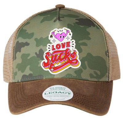 Love Sucks Funny Valentine's Day Legacy Tie Dye Trucker Hat