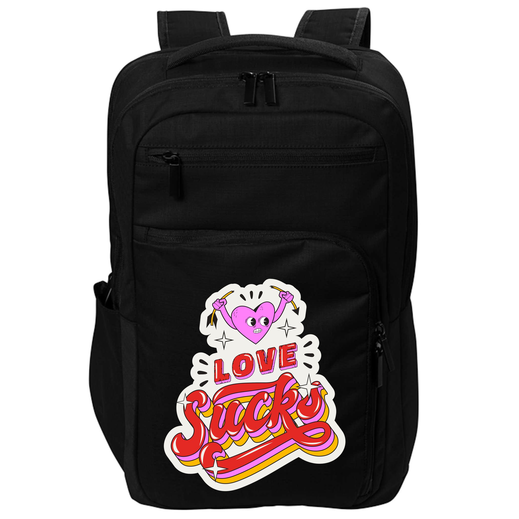 Love Sucks Funny Valentine's Day Impact Tech Backpack