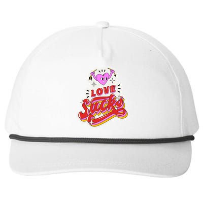 Love Sucks Funny Valentine's Day Snapback Five-Panel Rope Hat