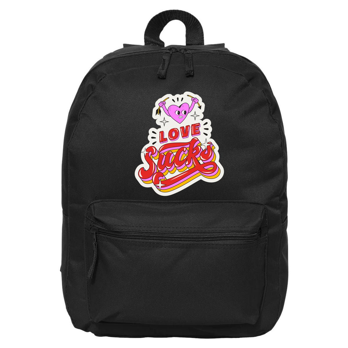 Love Sucks Funny Valentine's Day 16 in Basic Backpack