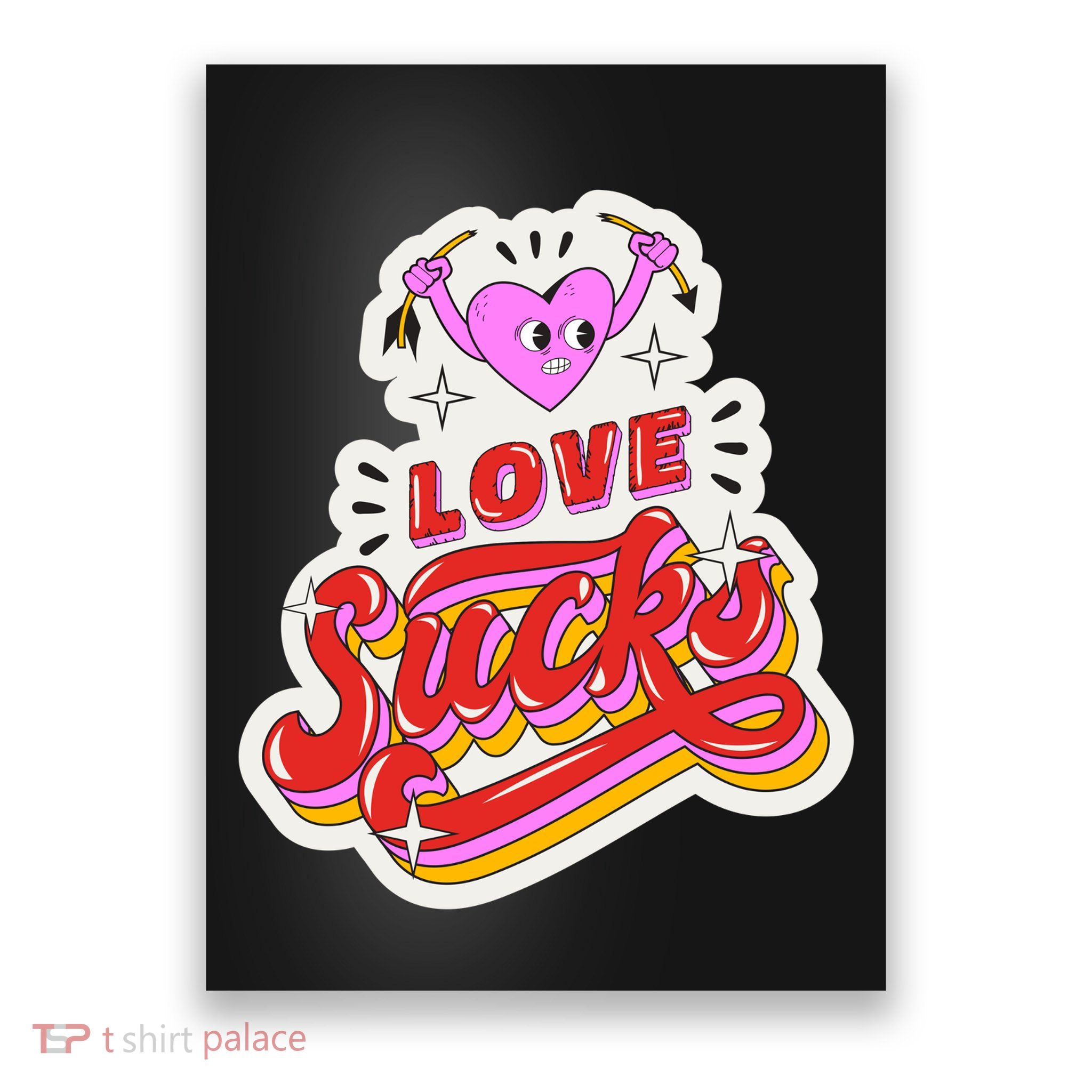 Love Sucks Funny Valentine's Day Poster
