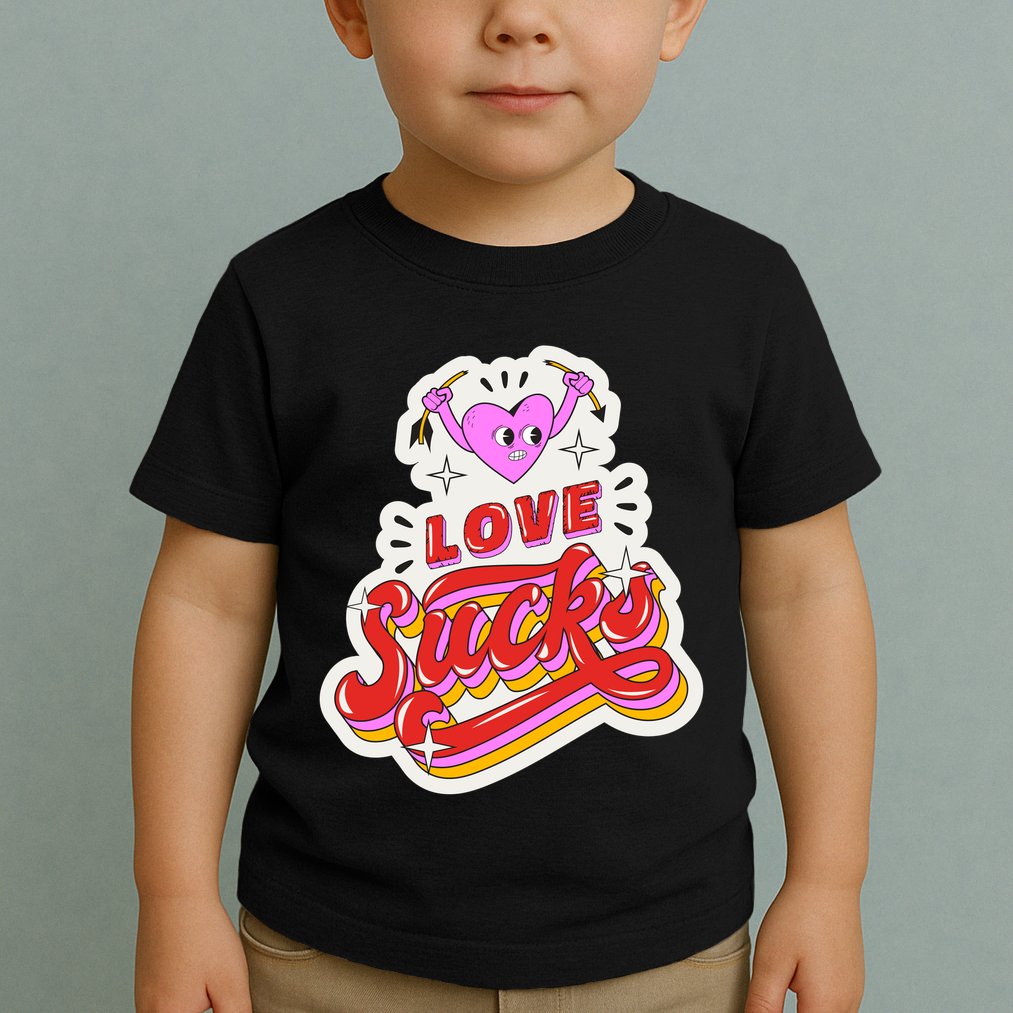 Love Sucks Funny Valentine's Day Toddler T-Shirt