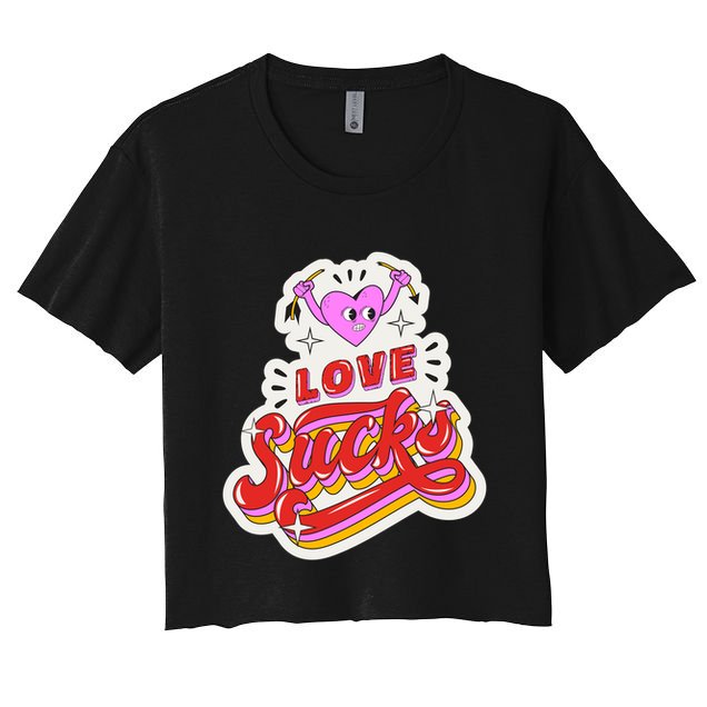 Love Sucks Funny Valentine's Day Crop Top