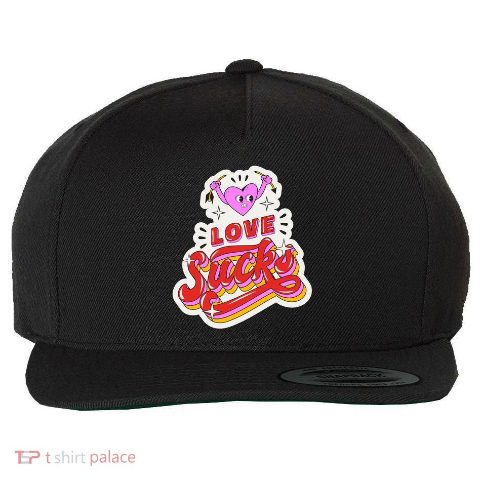 Love Sucks Funny Valentine's Day Wool Snapback Cap