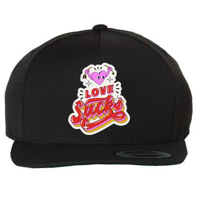 Love Sucks Funny Valentine's Day Wool Snapback Cap