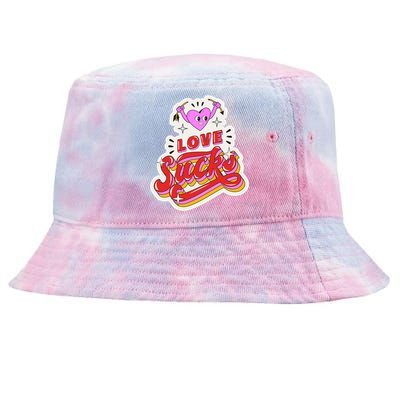 Love Sucks Funny Valentine's Day Tie-Dyed Bucket Hat