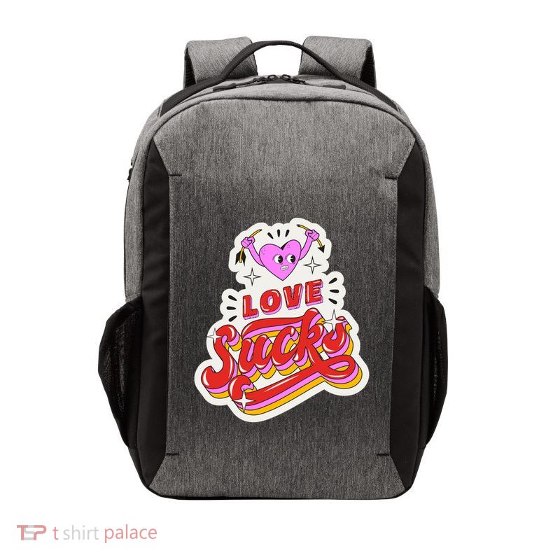 Love Sucks Funny Valentine's Day Vector Backpack