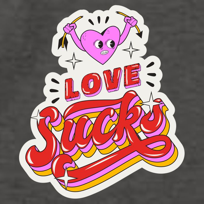 Love Sucks Funny Valentine's Day Vector Backpack