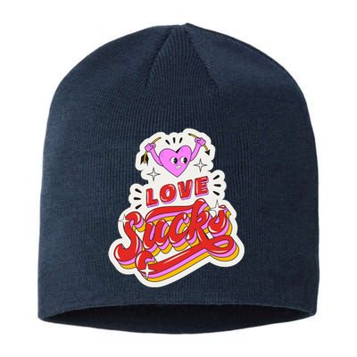 Love Sucks Funny Valentine's Day Sustainable Beanie