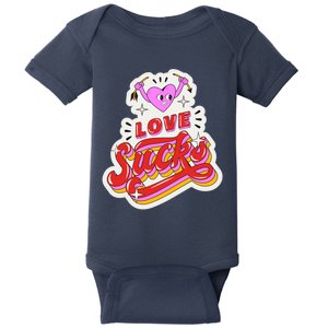 Love Sucks Funny Valentine's Day Baby Bodysuit