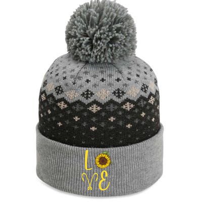 Love Sunflower And Fishing The Baniff Cuffed Pom Beanie