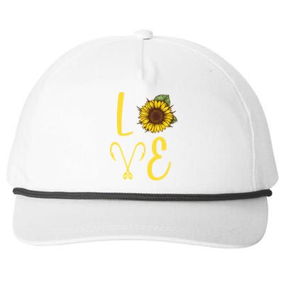 Love Sunflower And Fishing Snapback Five-Panel Rope Hat