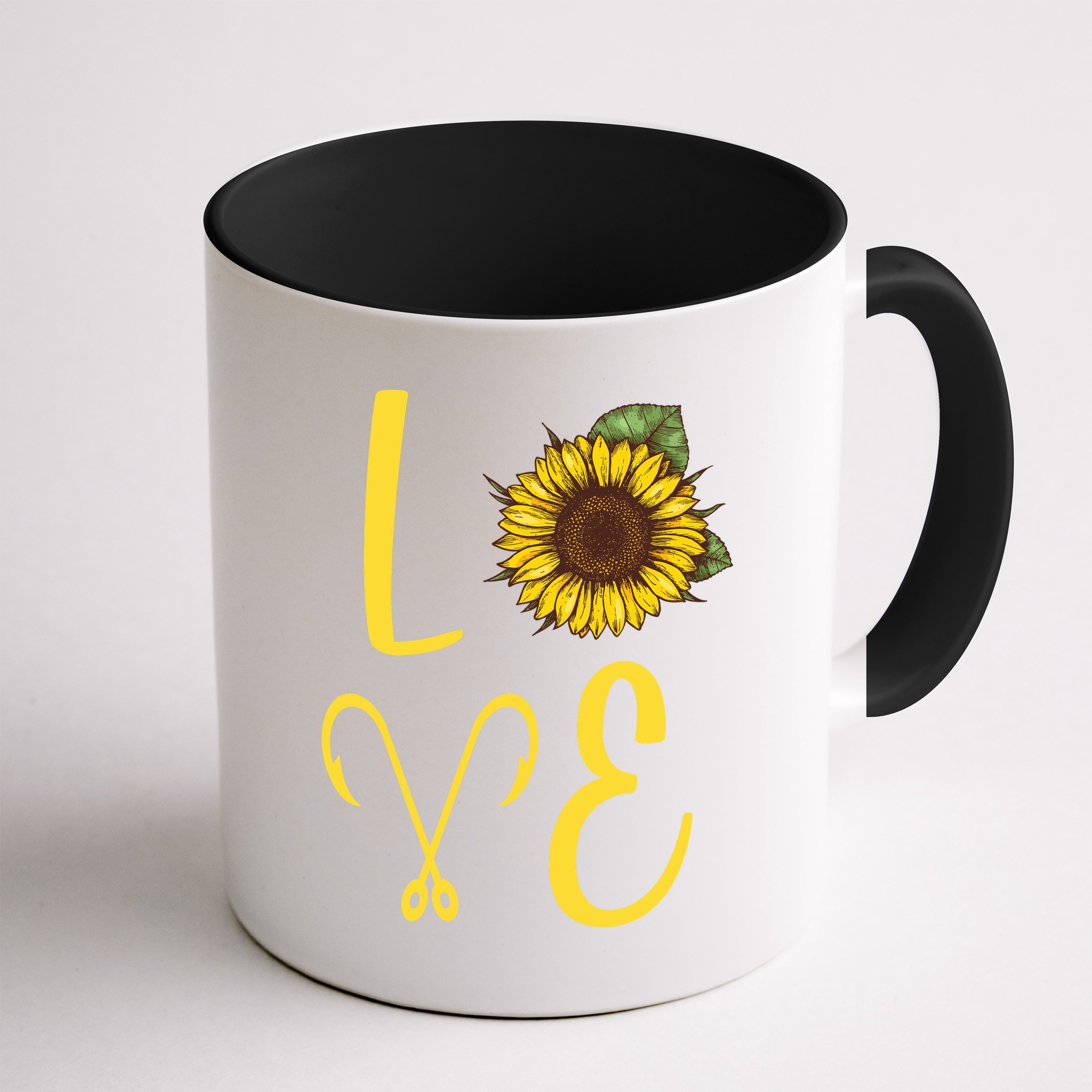 Love Sunflower And Fishing Mug