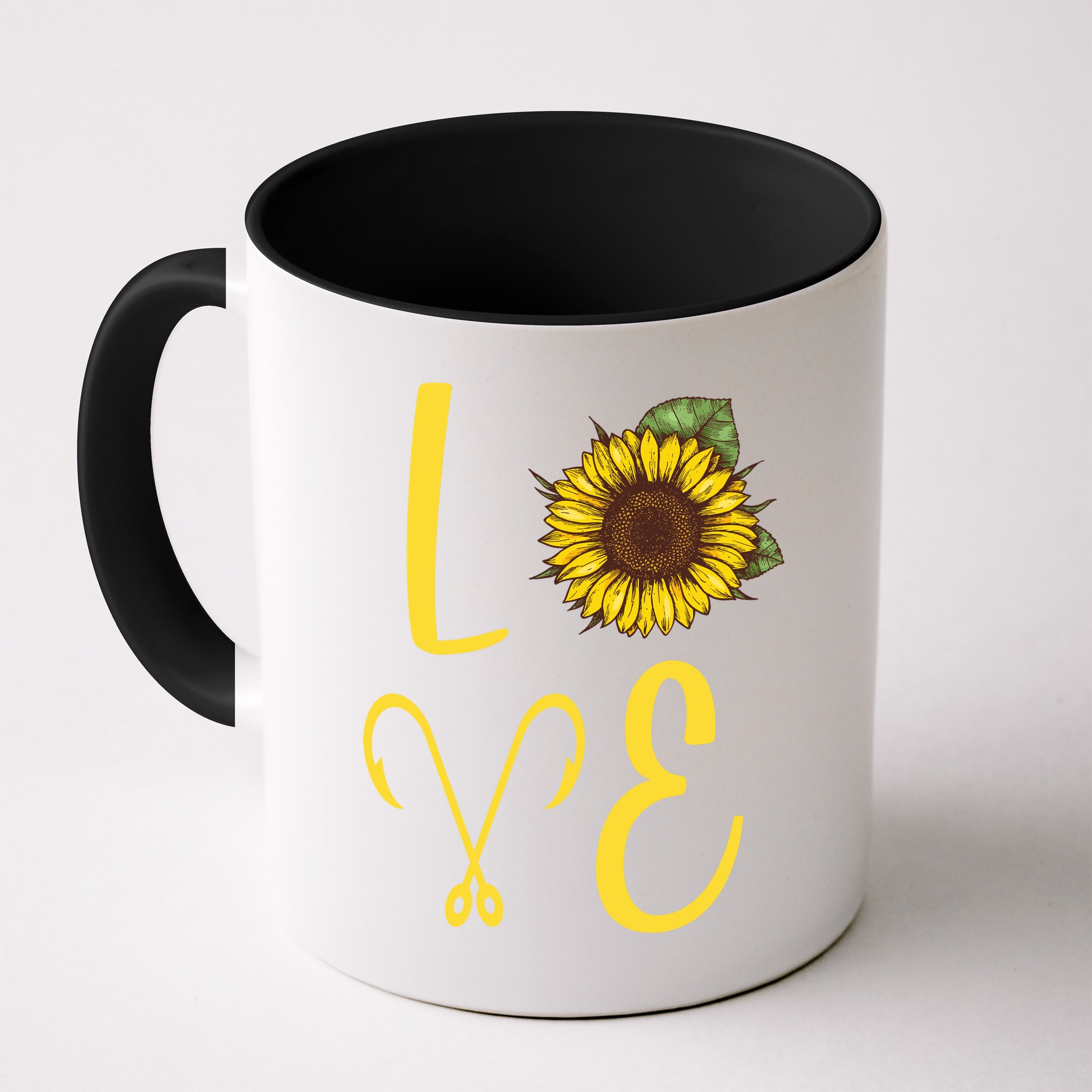 Love Sunflower And Fishing Mug