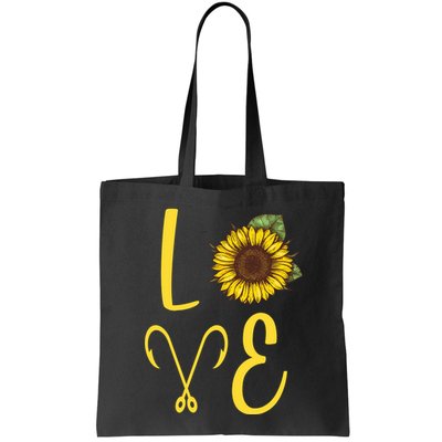 Love Sunflower And Fishing Bag