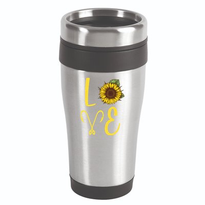 Love Sunflower And Fishing 16oz Travel Tumbler