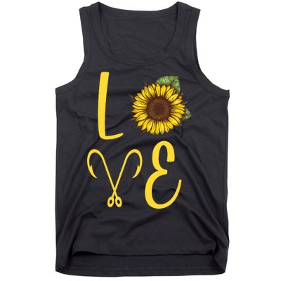 Love Sunflower And Fishing Tank Top