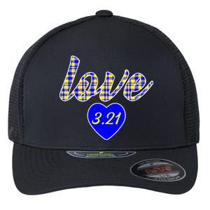 Love Support Down Syndrome Awareness Flexfit Unipanel Trucker Cap