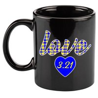 Love Support Down Syndrome Awareness 11oz C Handle Ceramic Mug