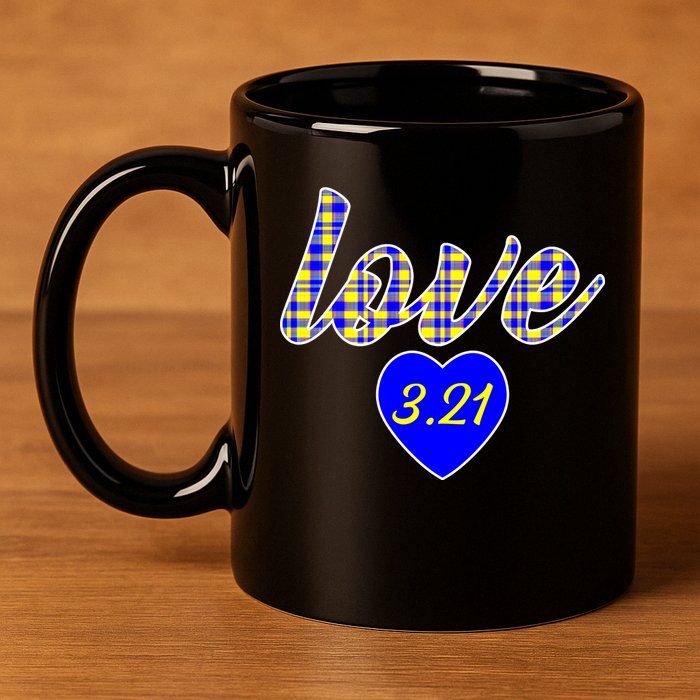 Love Support Down Syndrome Awareness 11oz C Handle Ceramic Mug