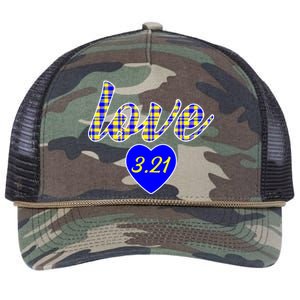 Love Support Down Syndrome Awareness Retro Rope Trucker Hat Cap