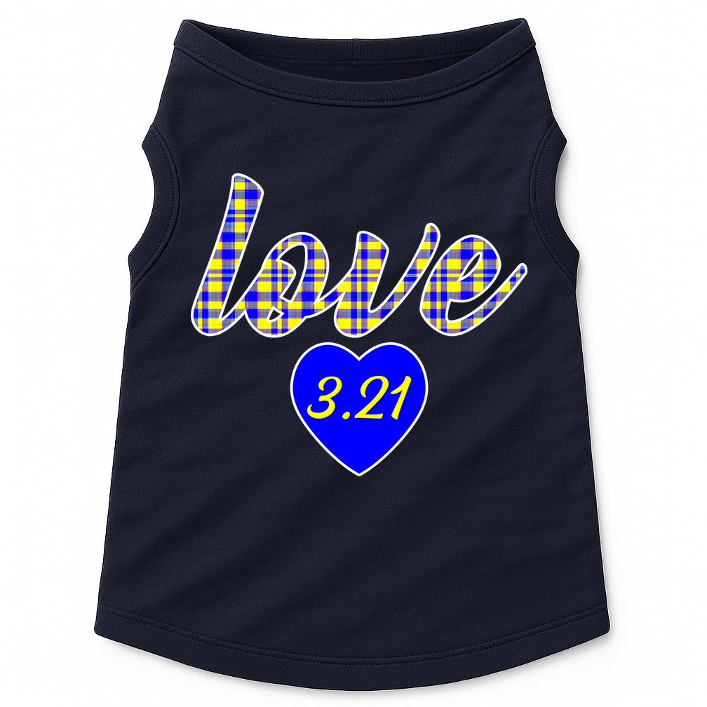 Love Support Down Syndrome Awareness Doggie Tank