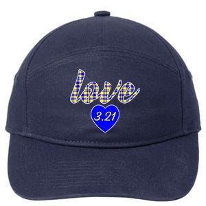 Love Support Down Syndrome Awareness 7-Panel Snapback Hat