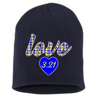 Love Support Down Syndrome Awareness Short Acrylic Beanie