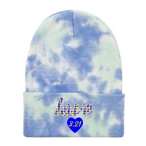 Love Support Down Syndrome Awareness Tie Dye 12in Knit Beanie