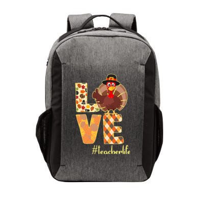 Love Teacher Life Turkey Thanksgiving Vector Backpack