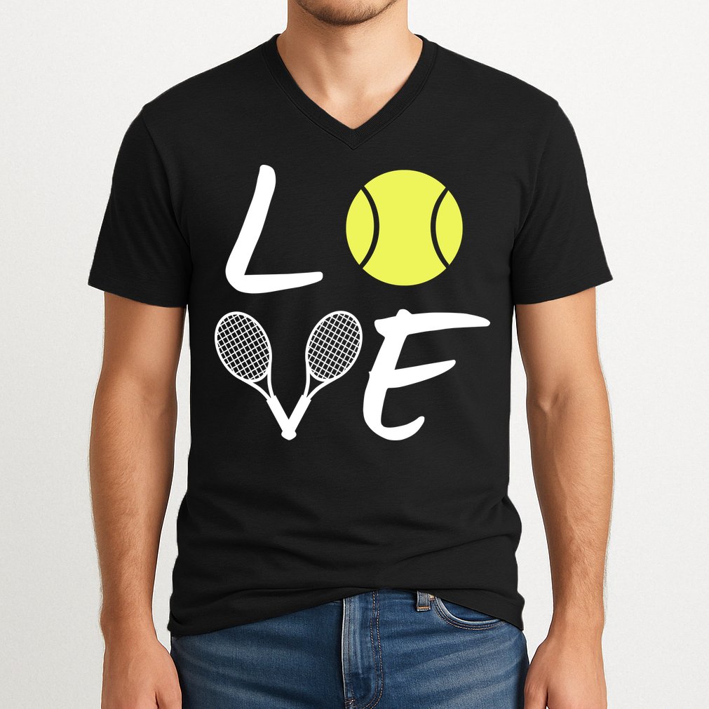 Love Tennis V-Neck T-Shirt